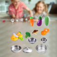 thumbnail image 4 of Mini juguetes de cocina, juguetes de cocina de simulación, utensilios de cocina, olla, sartén, verduras, de , comida, utensilios en miniat - 18pcs 18 piezas Hugo Juguetes de cocina para cocinar, 4 of 10