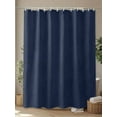 thumbnail image 4 of Fsddascl Solid Dark Blue Shower Curtain Set - Standard 72" x 72" Bathtub Curtain with 12 Hooks, Minimalism Abstract Denim Texture Waterproof Fabric Stall Shower Curtains for Bathroom/Bathtub, 4 of 6