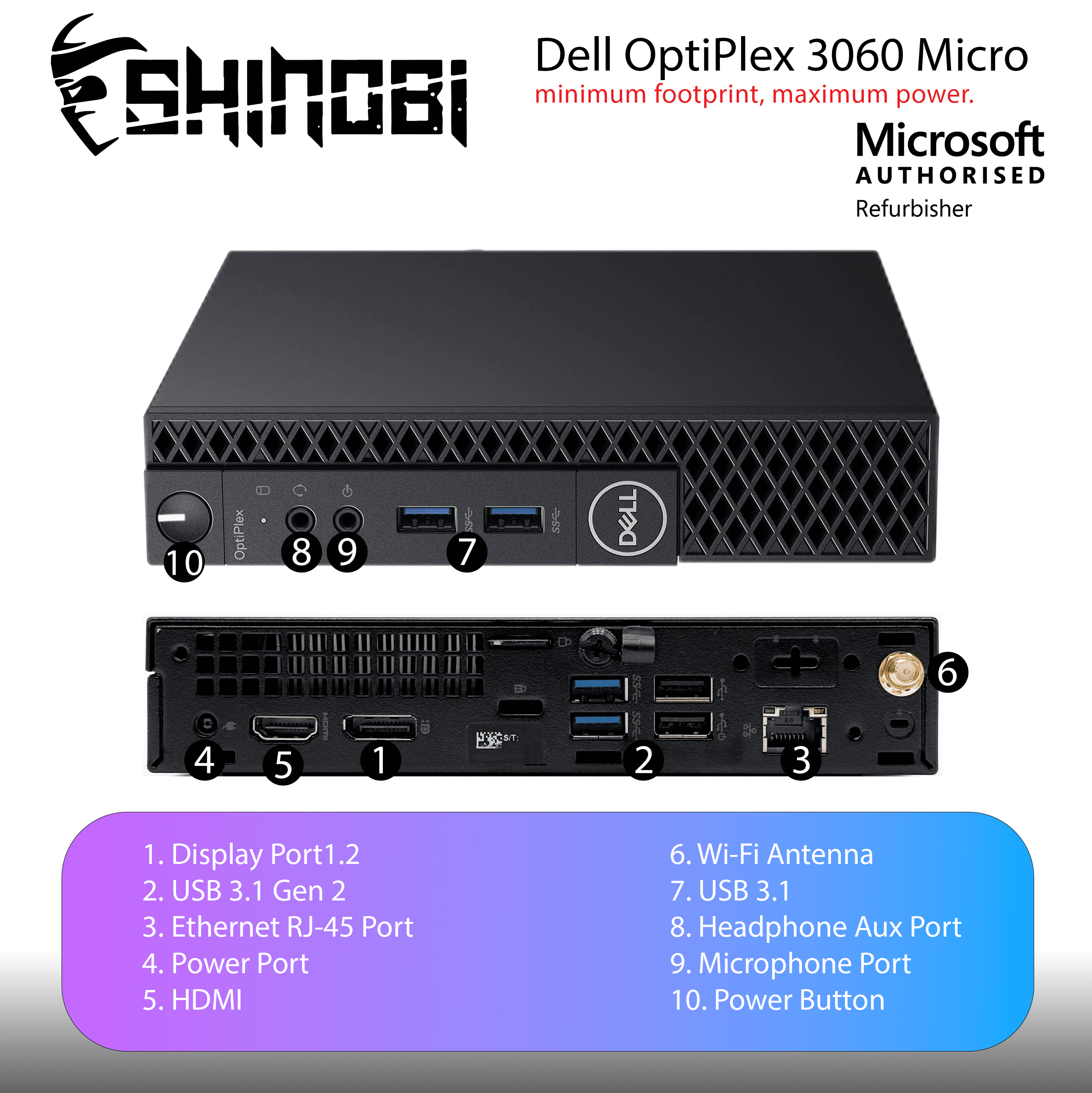 Restored Dell 3060 OptiPlex Mini PC | Intel Core i5-8500T | 16GB RAM | 512GB NVMe | Built in AX210 Wi-Fi BT | Windows 11 Pro | Mini Desktop Computer (Refurbished)