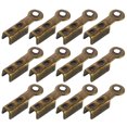 thumbnail image 1 of 400 Pcs Fold Over Cord Ends, 8.1x1.2mm Ribbon Crimp Ends Cap, Clasp Tips for Leather Craft Making Diy (Bronze), 1 of 6