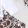 thumbnail image 6 of CAICJ98 Newborn Baby Girl Football Outfit On Sundays We Watch Football Romper Flared Pants Headband 3 Piece Set Infant Fall Winter Spring Clothes (Coffee,3-6 Months), 6 of 6
