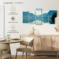 thumbnail image 5 of Elephant Stock Lake Mcdonald Morning Mist Wall Art - Horizontal Multi Panel Canvas - 5 Pieceliving Room Wall Decor - Photography Nature Multi Panel - Blue And Teal Decor - 94" x 48", 5 of 8