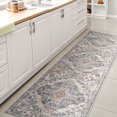 thumbnail image 2 of JONATHAN Y WASHABLE 2 x 8 Runner Rug, Shaemus Bohemian Medallion - Cream/Blue/Terra, WSH320C-28, 2 of 9