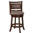 thumbnail image 2 of Home Square Curved Swivel Counter Stool in Brown and Beige - Set of 2, 2 of 7