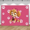 thumbnail image 3 of Fondo de fotografía con tema de Skye Everest de Paws Patrol para fiesta de cumpleaños de niñas y niños, pancarta de perro rosa para estudio fotográfico, 3 of 5