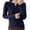 Navy, variant on Sweaters For Women, Fall Sweaters For Women, Henley V‑Neck Knit Pullover Sweater, Button Placket Long Sleeve Terylene Knit Tops S‑XXL Plus Size Friendly