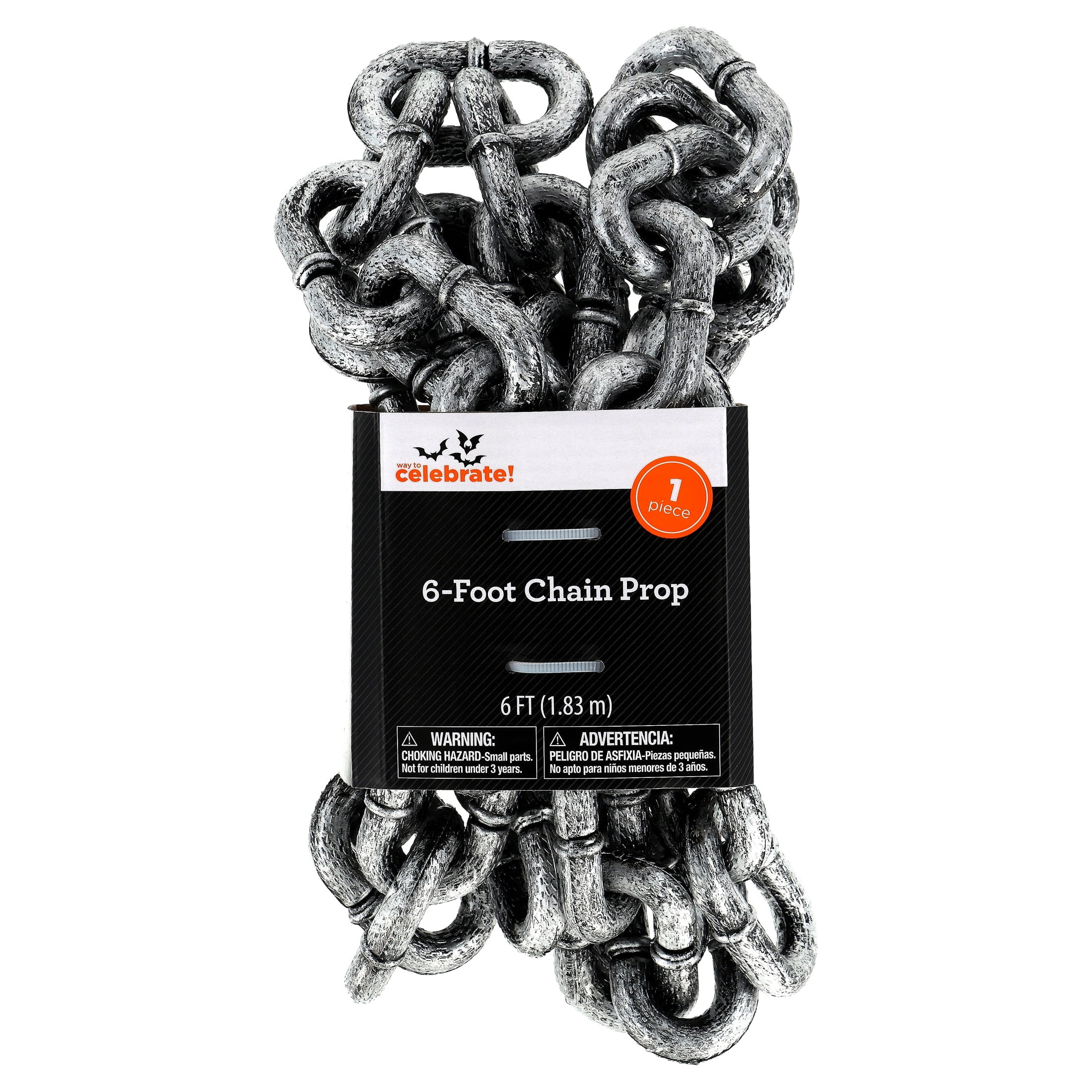 Chain Prop Decoration, Silver, 6', Halloween by Way To Celebrate