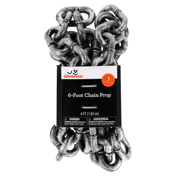 Chain Prop Decoration, Silver, 6', Halloween by Way To Celebrate