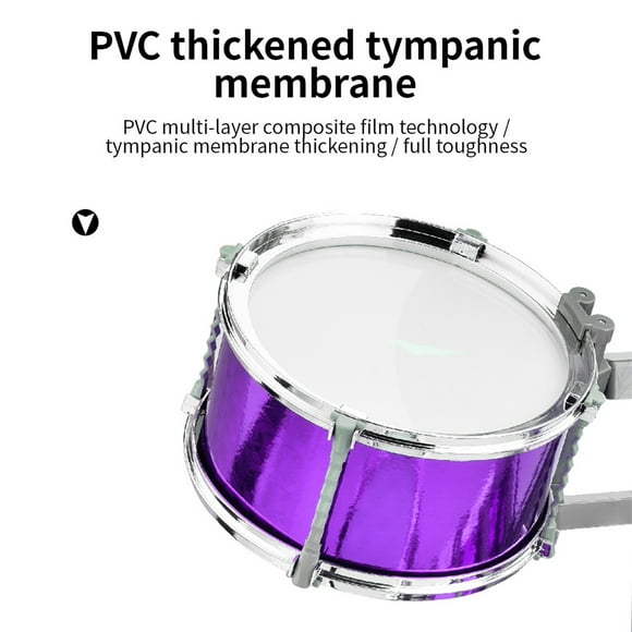 Drum Set Jazz Drum Kit with Stool 7 Drums Musical Percussion Instruments for Beginner Holiday Gifts Thickened PVC Drumhead Easy Installation