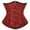 19# Wine, variant on DENGDENG Women's Lace Up Boned Underbust Waist Corset Black 4XL