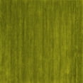 thumbnail image 1 of Ahgly Company Machine Washable Indoor Square Abstract Yellow Contemporary Area Rugs, 5' Square, 1 of 4