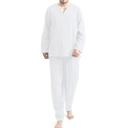 

INCERUN Men s 2Pcs Cotton Pajamas Set Tops Shorts Loungewear Nightwear Suits PJ Sleep Set