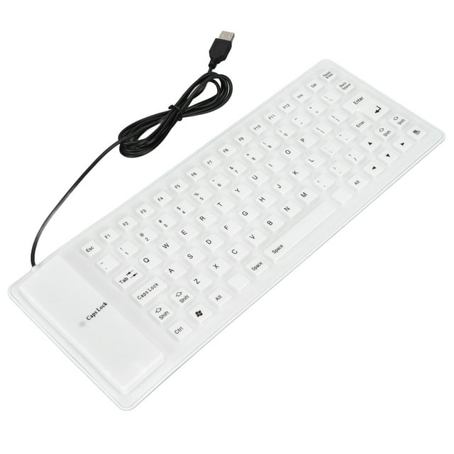 Teclado de silicona Bling Bling USB color blanco