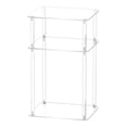 thumbnail image 1 of Mesita de noche transparente, mesa auxiliar acrílica, mueble de fácil montaje, decoración del hogar, mesa auxiliar minimalista para dormitorio y sala 35cmx30cmx60cm, 1 of 8