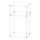 thumbnail image 1 of Mesa auxiliar de acrílico de fácil montaje, mesa auxiliar decorativa, mesa auxiliar de acrílico transparente 35cmx30cmx60cm, 1 of 9