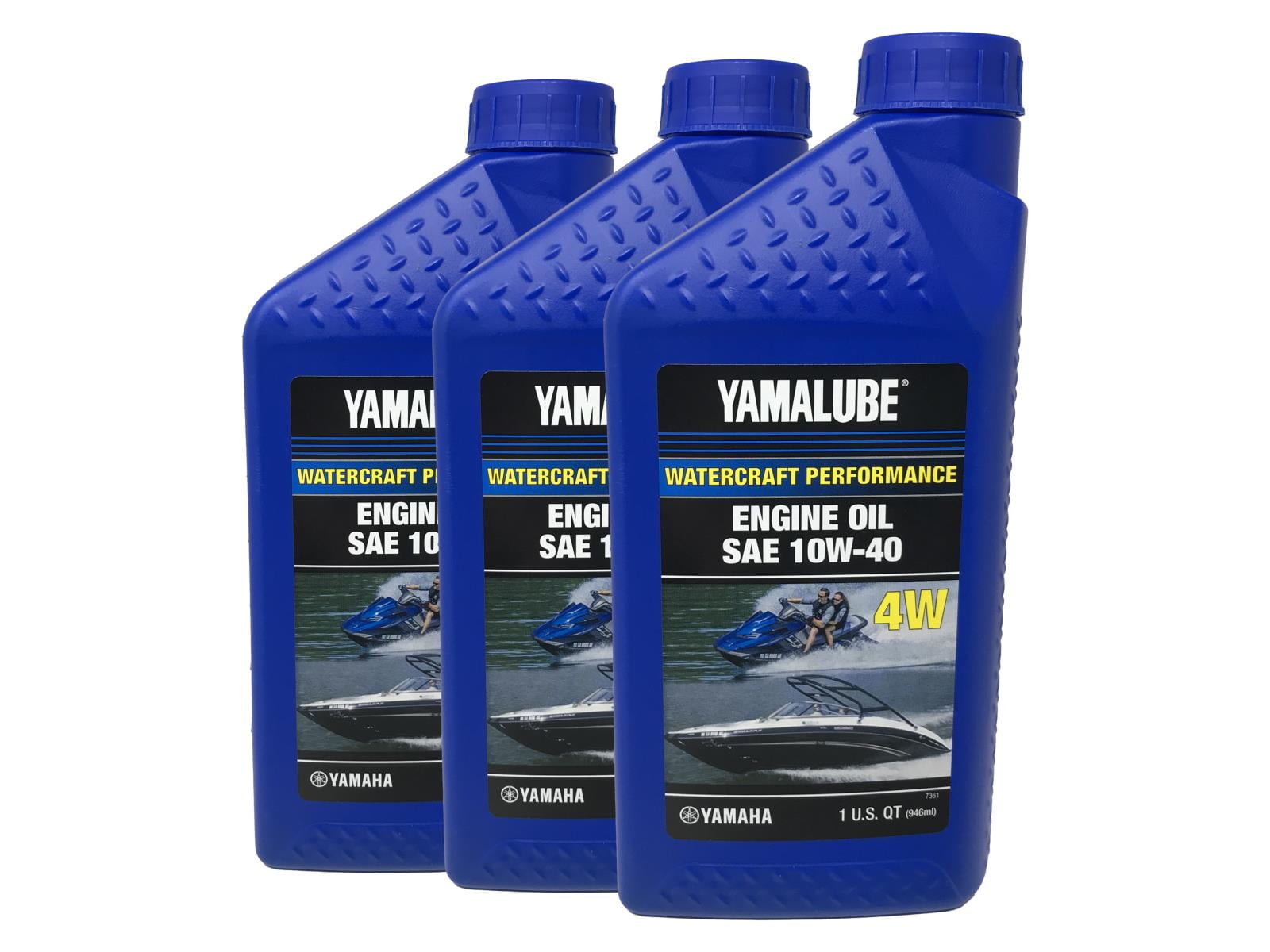 Yamaha, OEM Yamalube Full Synthetic 10W-40 Oil, 3 Qt, 3 pack