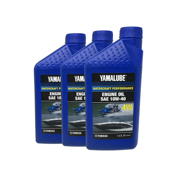 Yamaha Yamalube Marine Full Synthetic Motor Oil 10W-40, 1 qt (3 Pack)