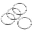 thumbnail image 1 of Uxcell Metal Rings Stainless Steel Rings Marine Grade Multi-Purpose O Ring Welded Round Ring 4 5x40mm, 1 of 5