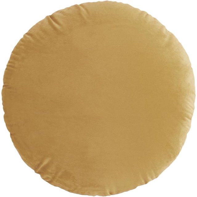 Solid Color Round Throw Pillow Sham, Round Pillow Covers for Home Decoration, Soft Warm Pillow Case (Yellow 2)