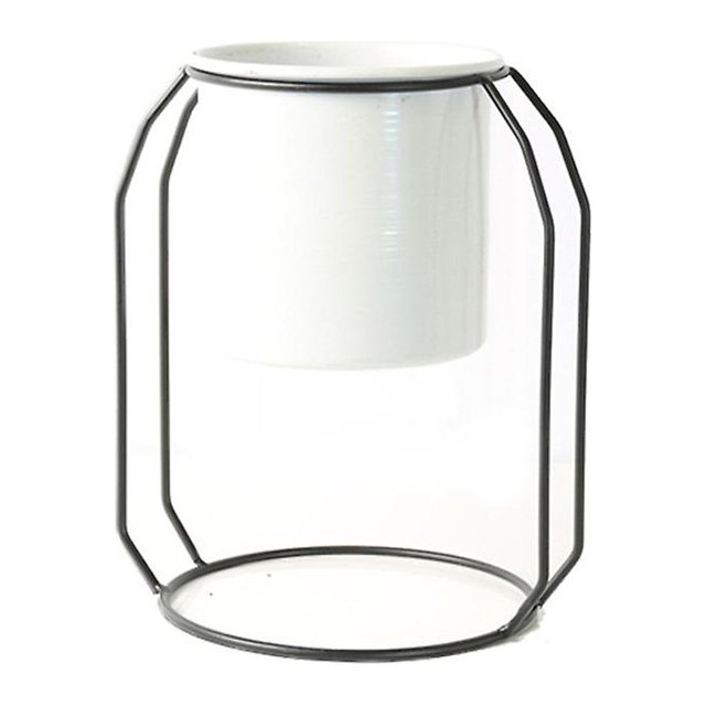 Soporte de Metal para plantas en maceta con maceta de hierro, soporte para estante, contenedor de plantas suculentas para interiores y exteriores, decoración del hogar