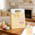 thumbnail image 2 of AURIGATE Easter Bunny Paper Gift Bag Set (12-Piece), 4.72×2.36×6.3in Scalloped Tote Bags with Bow Accents, Spring Party Favor & Treat Bags for Easter Celebrations, 2 of 6