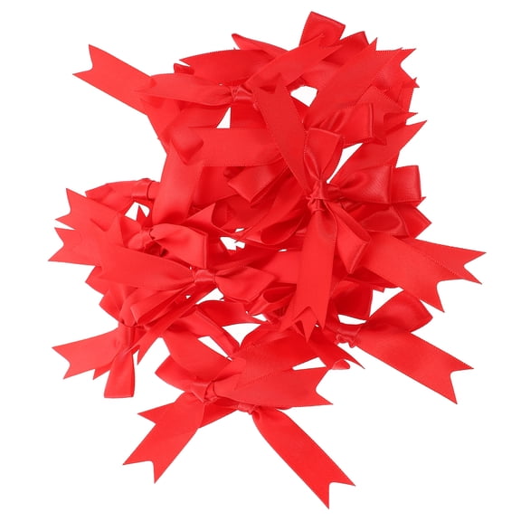 FOMIYES Red Reusable Polyester Bows for Wedding and Party Decoration 30Pcs