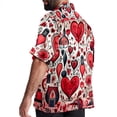 thumbnail image 3 of Valentine's Day Love Men's Casual Printed Button Down Short Sleeve Spread Collar Beach Shirts for Summer, Unisex, 3 of 6