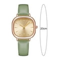 thumbnail image 5 of Student Watch Square Dial Faux Leather Strap Quartz Movement Elegant Women Ladies Wristwatch Fashion Jewelry Birthday Gift -Light Green, 5 of 8