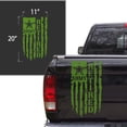 thumbnail image 2 of Veteran Army Retired Distressed American USA US Flag Truck Tailgate Vinyl Decal Compatible with most Pickup Trucks - U.S. Army Sticker USAF USMC US Navy Decal (11" x 20", Lime-Tree Green), 2 of 8
