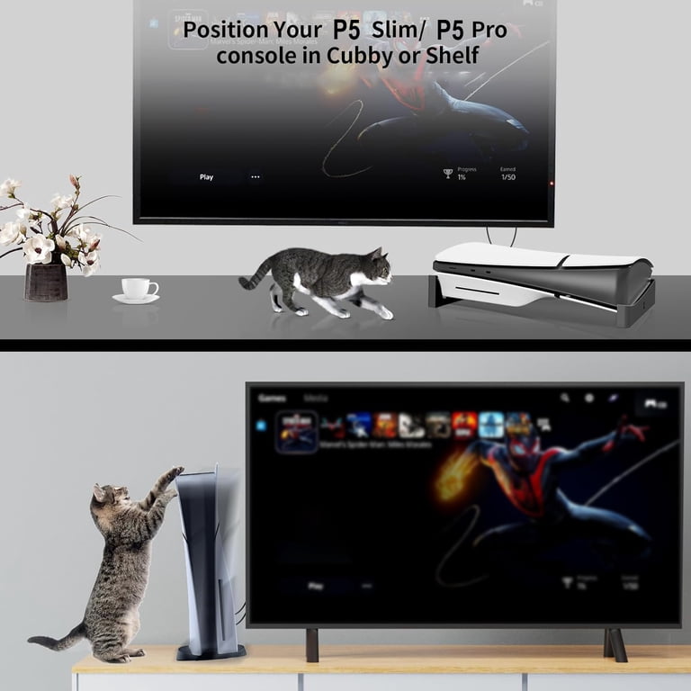Horizontal Stand Base For PlayStation 5 - Compatible With PS5 Disc & Digital Edition Consoles
