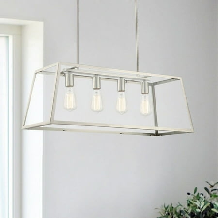 

Light Society Morley Glass Chandelier Satin Nickel N/A Satin Over 60 Inches