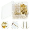 thumbnail image 2 of MasteelfCA 1 Set Transparent Thumbtacks Tail Clips Paper Clips Four Grids Box Creative Office Supplies, 2 of 7
