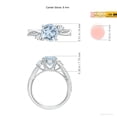 thumbnail image 5 of ANGARA Natural Nature Inspired 1.6 ct Aquamarine & Diamond Twisted Vine Ring in 14K White Gold for Women (Size-8mm) | March Birthstone, Anniversary, Jewelry Gift for Women | Natural Aquamarine Ring, 5 of 9