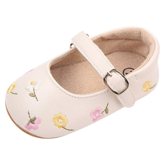 Youmylove Summer Children Toddler Shoes Girls Sports Shoes Flat Bottom Lightweight Round Toe Hook Loop Flower Pattern Child Simple Footwear