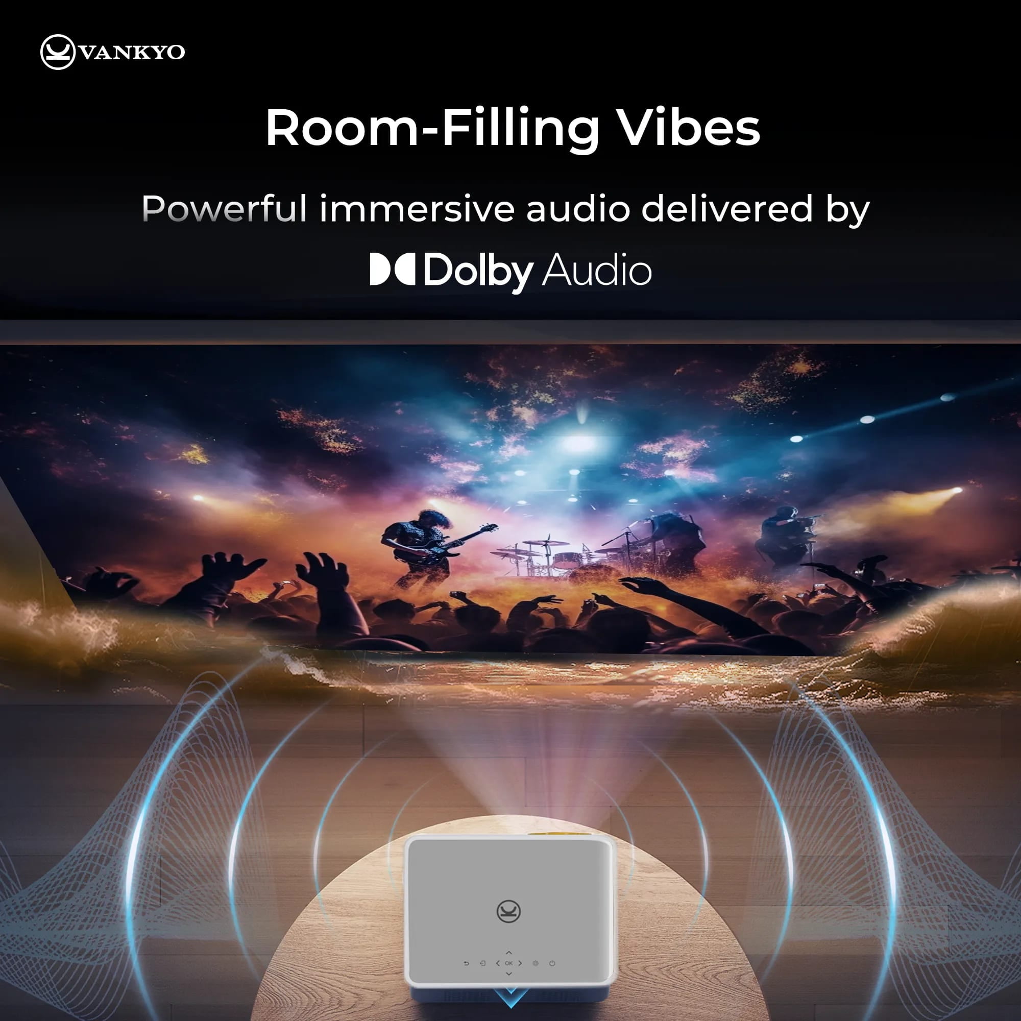 Vankyo Leisure L570S Native 1080P Projector with Dolby Audio, VANKYO Leisure 570S