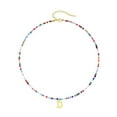 thumbnail image 3 of Kkkded Collier de Perles Colorées Style Bohème Pendentif Alphabet Collier Ajustable - pour Femmes et Filles, Personnalisé, 3 of 6