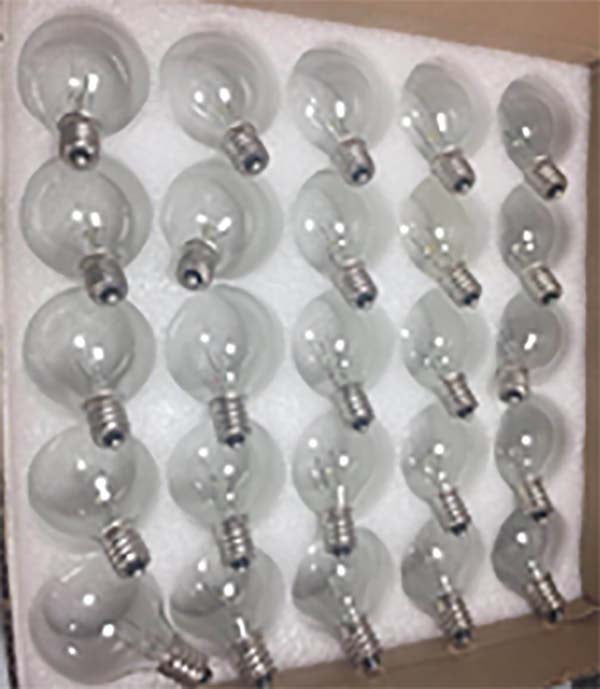 25Pcs LED G40 Replacement Bulbs 120V 5W 2700K LED Lighting Filament Light Bulbs
