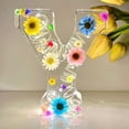 thumbnail image 4 of Guiexla Floral Resin Night Light Decorative Lamp Letter Shaped Transparent Soft Glow Flicker Free Bedside Lamp Desktop Decoration, 4 of 8