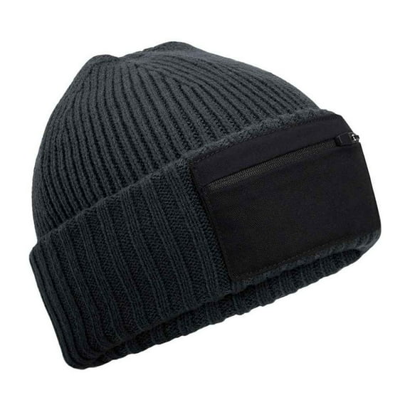 Beechfield Zip Patch Beanie