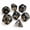 Black, variant on 7-Piece Polyhedral Dice Set, Transparent Acrylic D&D Dice with Gold Numbers for Tabletop RPG Games