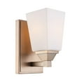 thumbnail image 2 of Woodbridge Lighting Berkley 1 Light Steel/Glass Bath/Wall Light in Satin Nickel, 2 of 4