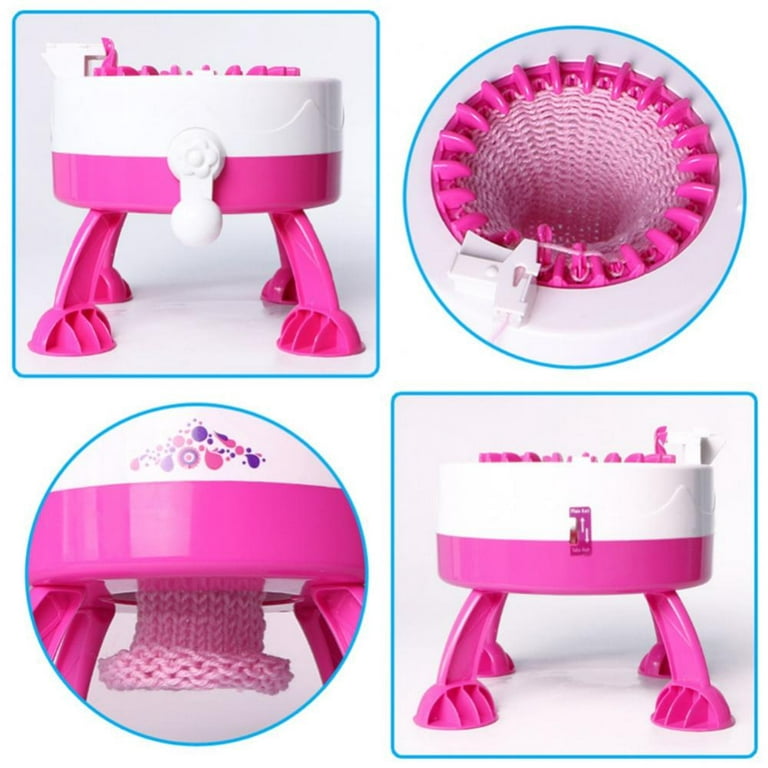 BESLY Kid Girls 22 Needles Knitting Machine Toys Smart 48 Needles  Hand-knitted Round Loom Machine Toys for 5-12 Year Old 
