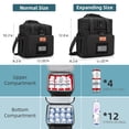 thumbnail image 3 of Holuxer Tactical Lunch Bags for Men, Large Expandable Insulated Lunch Box with Flag, Durable Waterproof Leakproof Cooler Bag for Adults/Women/Work Outdoor Beach Trips, 20 Cans/16 L, Black, 3 of 9