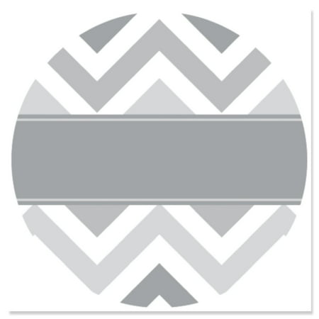 chevron gray party circle