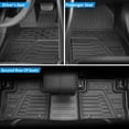 thumbnail image 4 of Fit 2019-2025 Toyota Rav4 Floor Mats TPE Cargo Liner All Weather Rear Trunk Mat for Toyota Rav4 Accessories (Backrest Mats+Cargo Liner+Floor Mats), 4 of 9