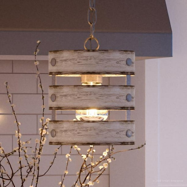 Urban Ambiance Luxury Farmhouse Pendant, Size: 10"H x 8-1 ...