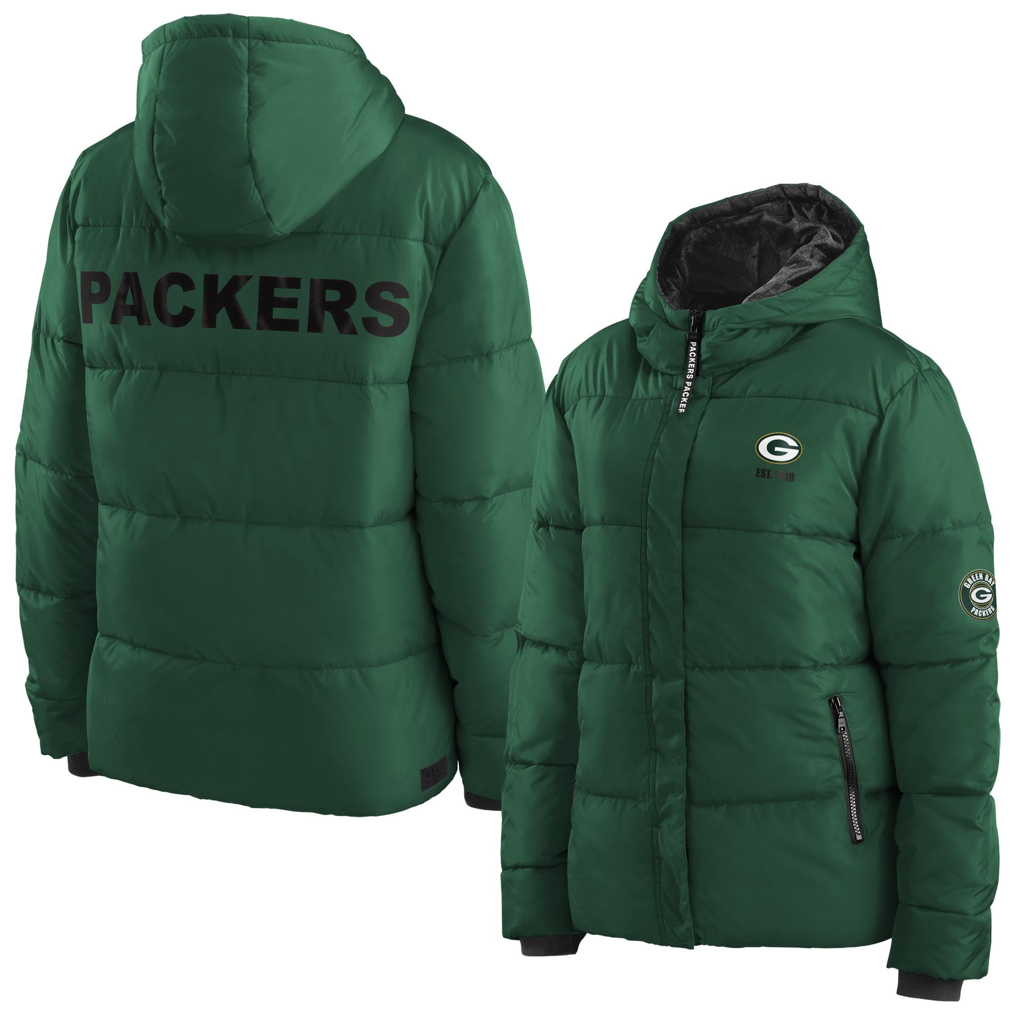 Green Packers by Erin Andrews Women's Full-Zip Hoodie Jacket - Green - Walmart.com