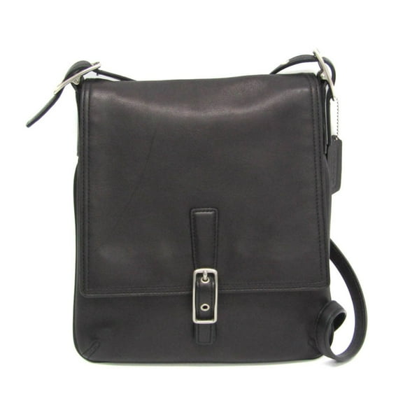 Pre-Owned Coach Square Type 9588 Men,Women Leather Shoulder Bag Black (Good)
