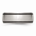 thumbnail image 3 of Stainless Steel Black Rubber 8mm Brushed Band Size: 10; for Adults and Teens; for Women and Men, 3 of 6