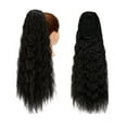 thumbnail image 5 of 22 Inch Long Curly KiLELINTAy Straight Wave Clip in Ponytail Drawstring for Woman Hair Extension High Puff Afro Natural Black Color,135G/Corn Wave, 5 of 8